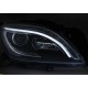 Φανάρια εμπρός Mercedes ML W166 (2011-2016) led , μαύρα , με λάμπες (Η9) - σετ 2τμχ.