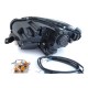 Φανάρια εμπρός Mercedes ML W166 (2011-2016) led , μαύρα , με λάμπες (Η9) - σετ 2τμχ.