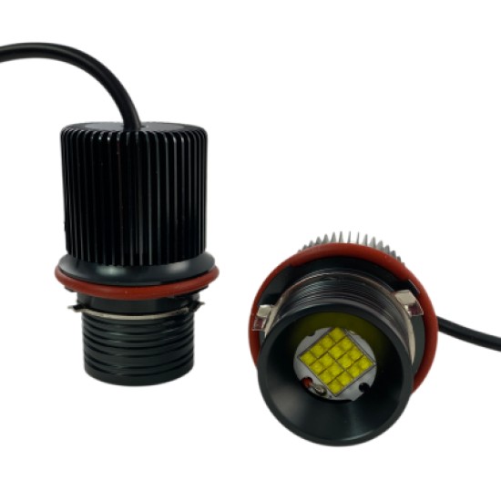 Angel eyes BMW E39 / E60 / E53 X5 / E65 / E87 / E63 160W led - λευκό χρώμα, 7000 lumen - 2τμχ.