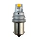 Led λάμπα τύπου BA15S με 2 εξαπύρηνα SMD led και CSP chipset - κίτρινη- 1τμχ.