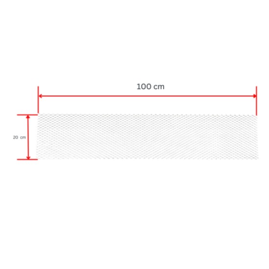 Μεταλλική σίτα χρωμίου - 100x20cm.