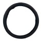 Δερμάτινο κάλυμμα τιμονιού 38 cm - Black -  carbon με κόκκινες ραφές - 1 τμχ.