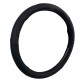 Δερμάτινο κάλυμμα τιμονιού 38 cm - Black -  carbon με κόκκινες ραφές - 1 τμχ.