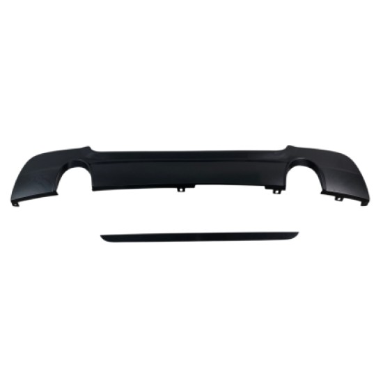 Diffuser προφυλακτήρα BMW E92 - M pack design διπλό για διπλή εξάτμιση