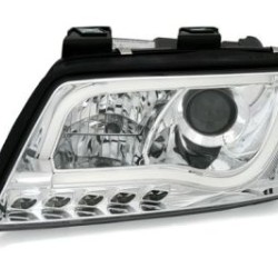 Φανάρια εμπρός led lightbar για Audi A6 C5 (2001-2004) - χρωμίου , με λάμπες (Η1) - σετ 2τμχ.