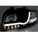 Φανάρια εμπρός led Lightbar Design για Audi A4 B6 (2001-2004) -μαύρα , με λάμπες (Η1) - σετ 2τμχ.