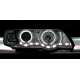 Φανάρια εμπρός με φώτα ημέρας led και angel eyes για BMW X5 (1999-2003) - μαύρα , με λάμπες (Η1) - σετ 2τμχ.