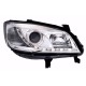 Φανάρια εμπρός led για Opel Zafira A (1999-2005) - chrome , με λάμπες (Η1) - σετ 2τμχ.