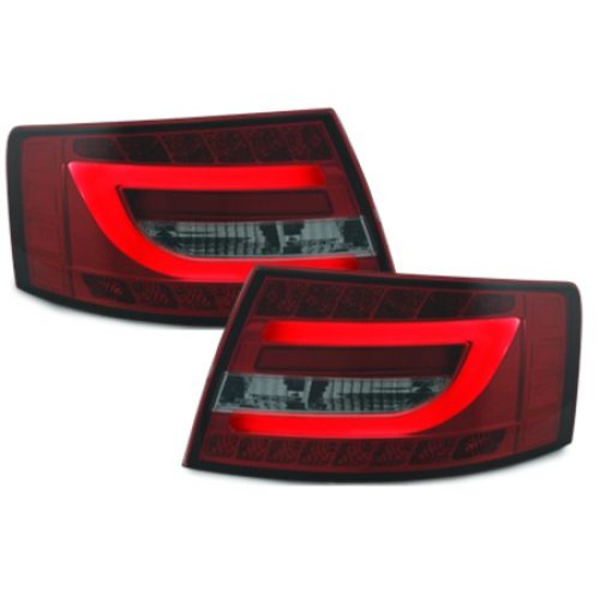 Πίσω φανάρια led για Audi A6 4F sedan (2004-2008) - lightbar design με φιμέ φλας - σετ 2τμχ.