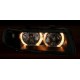 Φανάρια εμπρός angel eyes για Seat Leon /Toledo (1999-2004) - μαύρα , χωρίς λάμπες (Η7) - σετ 2τμχ.