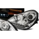 Φανάρια εμπρός led για Porsche Cayenne (2003-2007) - chrome , με λάμπες (Η1) - σετ 2τμχ.