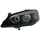 Φανάρια εμπρός angel eyes για Opel Astra G (1998-2004) - μαύρα , χωρίς λάμπες (Η7) - σετ 2τμχ.