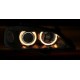 Φανάρια εμπρός angel eyes για Opel Astra G (1998-2004) - μαύρα , χωρίς λάμπες (Η7) - σετ 2τμχ.