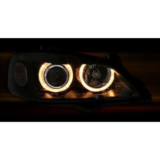 Φανάρια εμπρός angel eyes για Opel Astra G (1998-2004) - chrome , χωρίς λάμπες (Η7) - σετ 2τμχ.