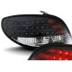 Πίσω φανάρια led για Peugeot 206 - black - σετ 2τμχ.