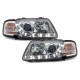 Φανάρια εμπρός led για Audi A3 (1996-2000) - chrome , με λάμπες (Η1) - σετ 2τμχ.