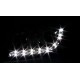 Φανάρια εμπρός led Dayline για Audi A3 (2003-2008) - χρωμίου , με λάμπες (Η1) - σετ 2τμχ.