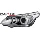 Φανάρια εμπρός angel eyes led για BMW E60 (2003-2007) - chrome , με λάμπες (Η1) - σετ 2τμχ.