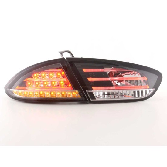 Πίσω φανάρια led για Seat Leon 1P (2009+) - μαύρα - σετ 2τμχ.