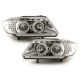 Φανάρια εμπρός led angel eyes για BMW E90(2005-2008) - μαύρο , με λάμπες (Η1) - σετ 2τμχ.