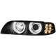 Φανάρια εμπρός angel eyes για BMW E39 (1995-2000) - black , χωρίς λάμπες (Η7) - σετ 2τμχ.