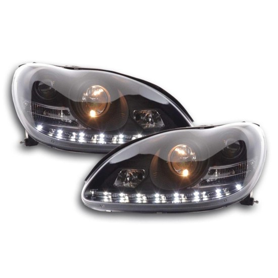 Φανάρια εμπρός led για Mercedes W 220 S-Class (2002-2005) , με λάμπες (Η1) - σετ 2τμχ.