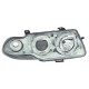 Φανάρια εμπρός angel eyes για Opel Astra F (1991-1999) - chrome , με λάμπες (Η1) - σετ 2τμχ.