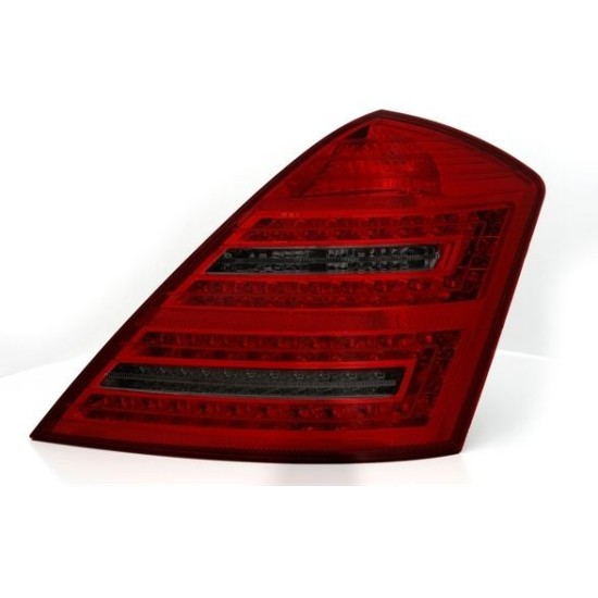 Πίσω φανάρια led για Mercedes W221 S-class (2005-2011) - φιμέ φλας - σετ 2τμχ.