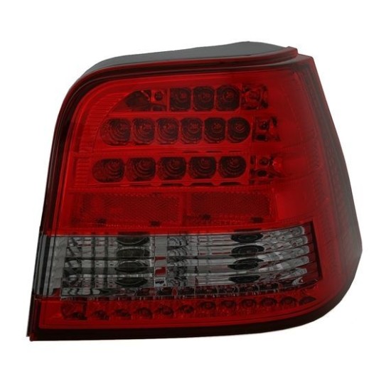 Πίσω φανάρια led για Vw Golf IV - κόκκινα / φιμέ - σετ 2τμχ.