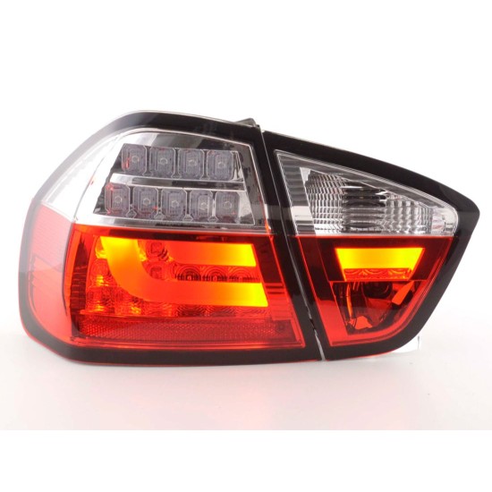 Πίσω φανάρια led για BMW E90 (2003-2007) -  chrome - σετ 2τμχ.