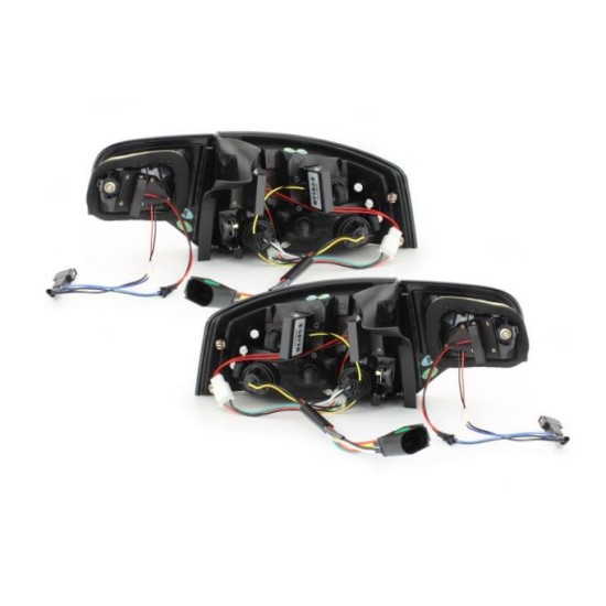 Πίσω φανάρια led για Audi A4 sedan (2004-2007) - black - σετ 2τμχ.