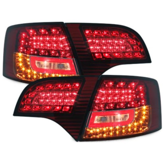 Πίσω φανάρια σκούρα led για Audi A4 combi (2004-2007) - σετ 2τμχ.