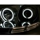 Φανάρια εμπρός angel eyes για VW Golf 5 - μαύρα με λάμπες (Η1) - σετ 2τμχ.