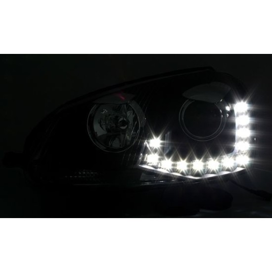 Φανάρια εμπρός led για VW Golf 5 , με λάμπες (Η1/H7) - σετ 2τμχ.