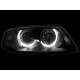 Φανάρια εμπρός angel eyes για Vw Passat B5.5 (2001-2005) - μαύρα , χωρίς λάμπες (Η7) - σετ 2τμχ.