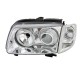 Φανάρια εμπρός angel eyes για Vw Polo 6N (1999-2001) - chrome , χωρίς λάμπες (Η7) - σετ 2τμχ.