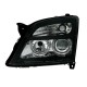 Φανάρια εμπρός angel eyes για Opel Vectra C (2002-2005) - μαύρα , χωρίς λάμπες (Η7) - σετ 2τμχ.