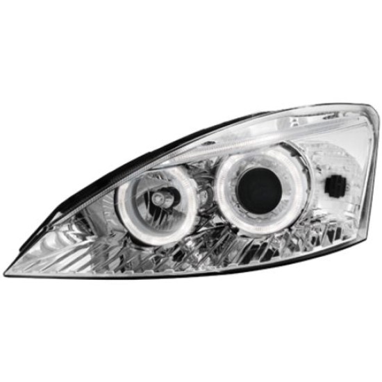 Φανάρια εμπρός angel eyes για Ford Focus (1998-2001) - chrome , χωρίς λάμπες (Η7) - σετ 2τμχ.