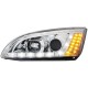 Φανάρια εμπρός Devil eyes led για Ford Focus (2005-2008) - chrome , με λάμπες (Η1) - σετ 2τμχ.