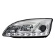 Φανάρια εμπρός Devil eyes led για Ford Focus (2005-2008) - χρωμίου , με λάμπες (Η1) - σετ 2τμχ.