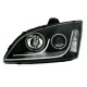 Φανάρια εμπρός angel eyes led για Ford Focus (2005-2008) - μαύρα , με λάμπες (Η1) - σετ 2τμχ.