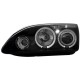 Φανάρια εμπρός angel eyes για Ford Focus (2005-2008) - μαύρα , με λάμπες (Η1) - σετ 2τμχ.