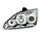 Φανάρια εμπρός angel eyes για Ford Focus (2005-2008) - chrome , με λάμπες (Η1) - σετ 2τμχ.