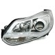 Φανάρια εμπρός led για Ford Focus (2011+) - chrome , με λάμπες (Η1) - σετ 2τμχ.