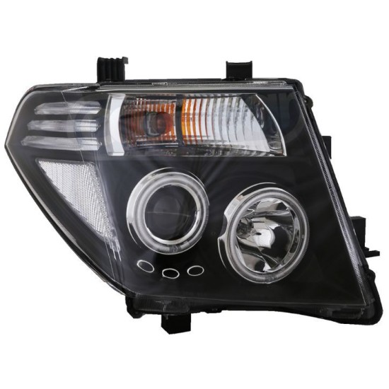 Φανάρια εμπρός led angel eyes για Nissan Navara D40 / Pathfinder (2005-2009) , με λάμπες (Η1) - σετ 2τμχ.