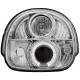 Φανάρια εμπρός angel eyes για Renault Twingo (1992-1998) - chrome , με λάμπες (Η1) - σετ 2τμχ.