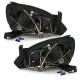 Φανάρια εμπρός angel eyes για Opel Corsa C (2001-2006) - black , με λάμπες (Η1) - σετ 2τμχ.