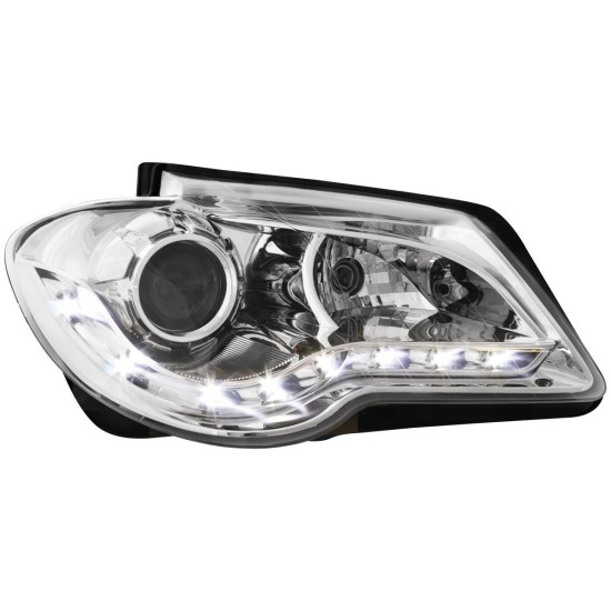 Φανάρια εμπρός led για Vw Touran (2006-2010) , χωρίς λάμπες (Η7) - σετ 2τμχ.