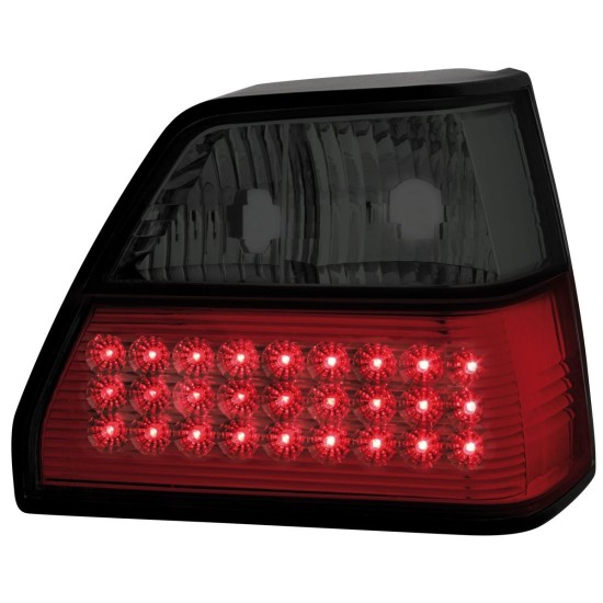 Πίσω φανάρια led για Vw Golf II (1983-1993) - μαύρα chrome - σετ 2τμχ.