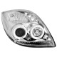 Φανάρια εμπρός angel eyes για Toyota Yaris (2006-2009) - chrome , με λάμπες (Η1) - σετ 2τμχ.